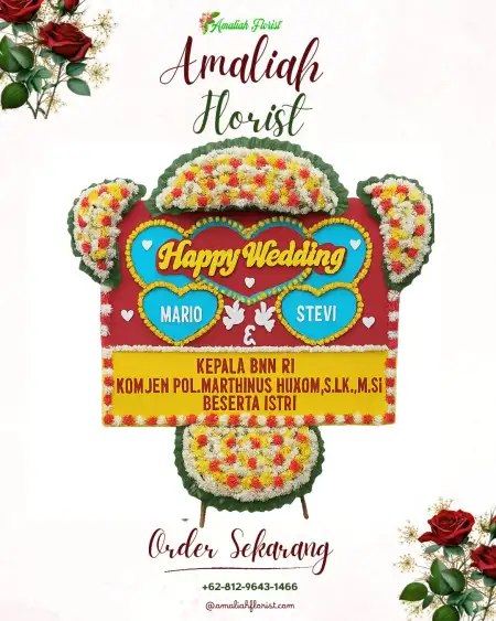 Papan Bunga Pernikahan Suriamukti